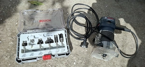 BOSCH GKF 550 + Set 6 freze HM tija 6 mm