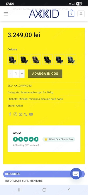Scaun auto de copil 