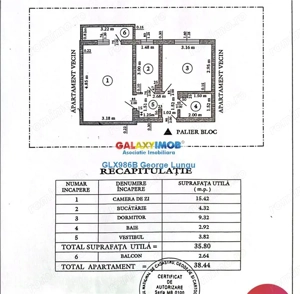 Apartament 2 camere Brncoveanu strada Huiedin - imagine 9