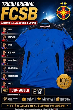 tricou adidas semnag de jucătorii FCSB 