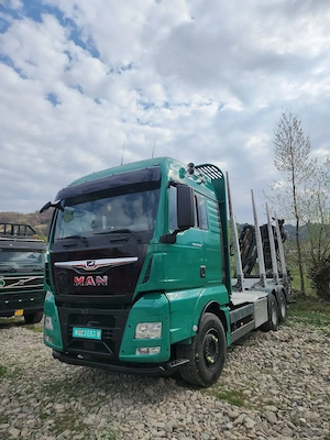 Man Tgx 33.500 cp, transport forestier lemn, bușteni 