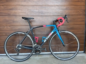 bicicleta cursiera carbon Btwin ultra CF 2x11 M, campagnolo