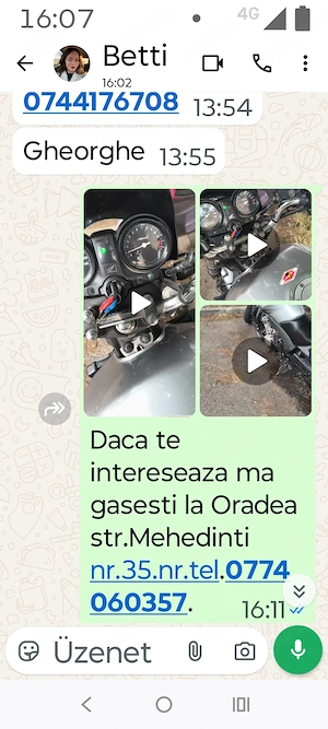 Vand motocicleta Honda 600 cbf