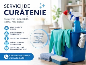Ofer servicii de curățenie 