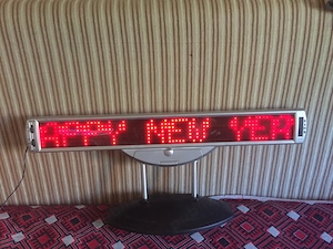 Reclama luminoasa curgatoare, text editabil din taste