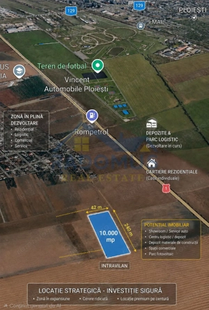 Teren Intravilan 10.000 MP – Ploiești Vest - Curent electric - 15€/mp - imagine 6