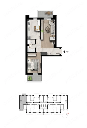 FAZA 4, bloc 5 Maniu 141 - Apartament 2 camere - imagine 9