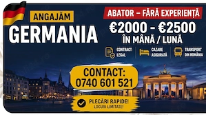  Angajăm Municitori NECALIFICAT - Abator Porc Germania