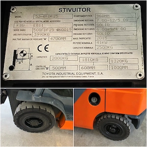 Stivuitor Diesel Toyota 2.5 Tone Triplex An 2018 2.759 ore Garantie si Service incluse motostivuitor - imagine 8