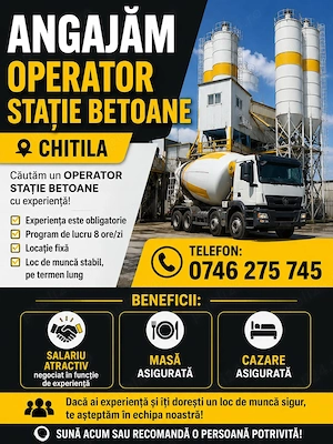 Operator statie betoane- fabrica chitila