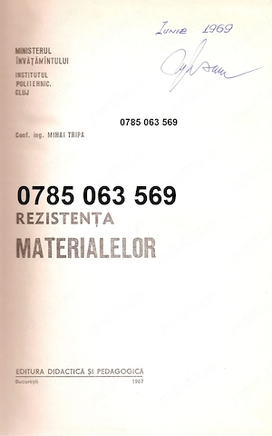 CONSTANTA,   - Vand sau Schimb Mihai Tripa - Rezistenta Materialelor, 200 lei