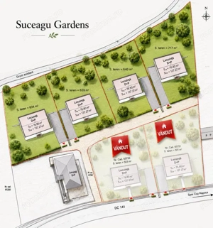 Terenuri cu autorizație de construire | Suceagu Gardens | 624-717 mp