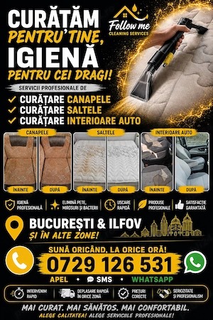 Curățare canapele, saltele, covoare