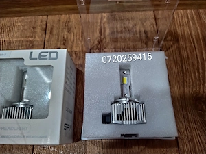 Set 2 Becuri LED D1S 100W lumină puternică, radiator aluminiu 12000lm - imagine 2