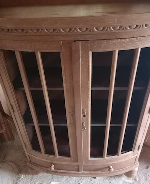 Vitrina bufet cu oglinda stil neobaroc 200x120x40 anii 1920-1940