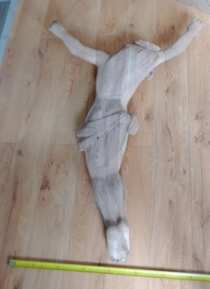 Crist Christ sculptat in lemn 120 cm. lungime