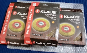 Set 3 buc. perie circulara de sarma Klaus KDF150 150 mm.