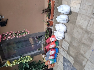 Lebădă și pitici pentru cimitir sau grădină 