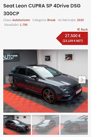 vand seat Leon cupra st 33000 km - imagine 2