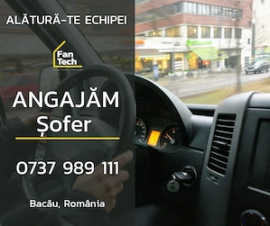 Angajam Sofer Cat. B, preferabil și C.