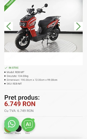Scuter Nou, 50 cm, redus de la 6700 lei - imagine 5