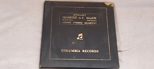 MAPA cu 4 placi pt. gramofon patefon 12 " MOZART quartet in c major impecabile