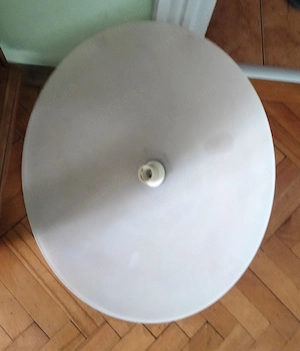 Lustra suspendata vintage 60 cm. sticla alba mata