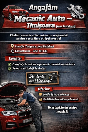 Angajez mecanic auto cu cunostinte in domeniu 