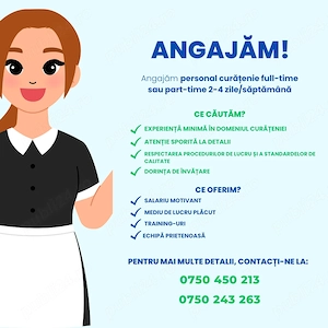 Angajare operator curățenie - echipă mobilă