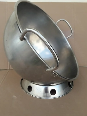Castron batut spuma cu fund rotund 12litri cu piedestal - frisca bezea