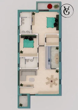 Apartament decomandat 3 camere | LKB Residence | Elvila - imagine 15