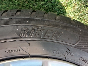 Set Anvelope vara Riken 205/55 R16 91H+ Genti Volkswagen Originale- Folosite ~ 2000km/4buc - imagine 4