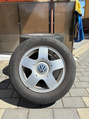 Set 5 roți VW originale, jante aluminiu + anvelope Michelin 195/65 R