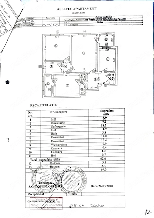 Apartament 3 camere, semidecomandat - imagine 9