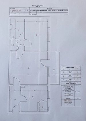 Apartament 2 camere 56.5 mp.