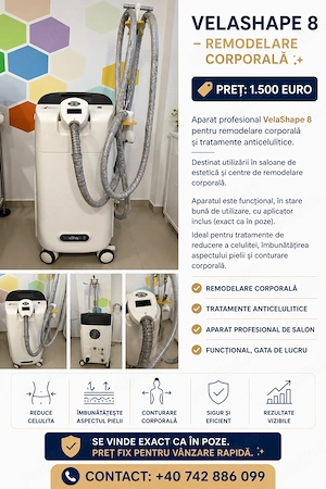 VelaShape 8   aparat profesional pentru remodelare corporală
