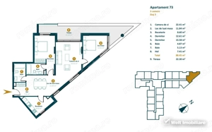 Apartamente de 3 camere, imobil nou finalizat CU CF,  2570 EURO/MP TVA INCLUS ! - imagine 2