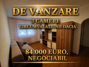 3 Camere | Circumvalatiunii-Dacia | Parter | Mobilat si Utilat | Disponibil !!