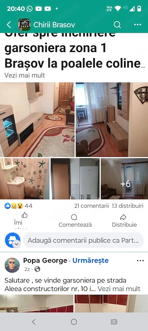 Ofer spre închiriere regim hotelier garsoniera zona 0 