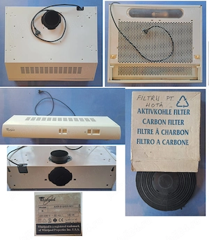 Hotă tradițională Whirlpool AKR 613, 60 cm, stare bună + filtru cărbune inclus