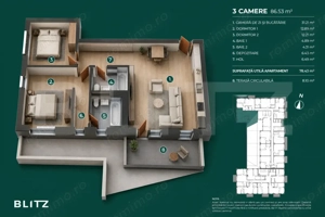 Apartament 3 camere premium | Ansamblu nou | Buna Ziua