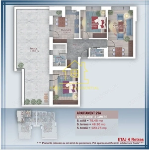 3 Cam–126.70 mp–TITAN-PALLADY– Terasa 51mp – Încălzire pardoseală - 2026 - imagine 4