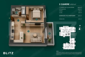 Apartament 2 camere / Ansamblu Modern NZEB / Buna Ziua