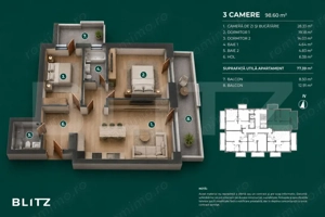 Apartament exclusivist 3 camere \ ansamblu Nou nZEB \ Buna Ziua