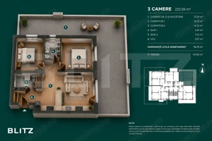 Apartament 3 camere / Buna Ziua / Gradina Superba /Ansamblu Nou