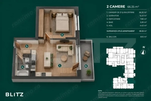 Apartament semifinisat 2 camere / Standarde nZEB /Ansamblu nou / Buna Ziua