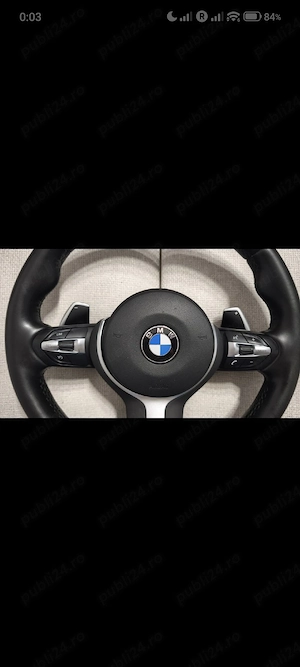 Volan original M cu padele Bmw F30 F31 F32 F34  - imagine 3