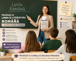 Ofer meditații la limba română pentru elevi de gimnaziu și liceu