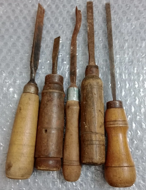 Set 5 dalti de tamplarie sau sculptura vechi