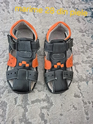 Sandale din piele pentru baieti marime 28